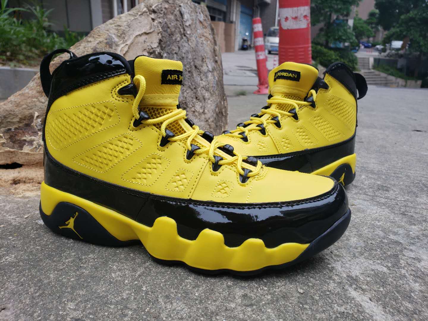 2019 Air Jordan 9 Bumblebee Yellow Black Shoes
